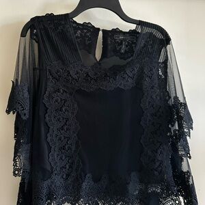 Elegant Black Lace Top